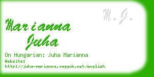 marianna juha business card